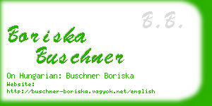 boriska buschner business card